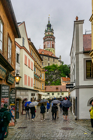 Cesky Krumlov, Czech Republic-Street with shops
